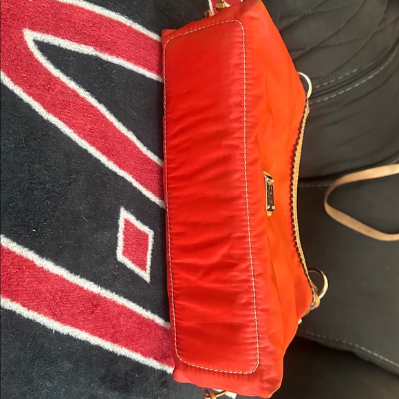 Dooney Red Nylon Sac Style Red Shoulder Bag Women's EUC - Picture 8 of 8